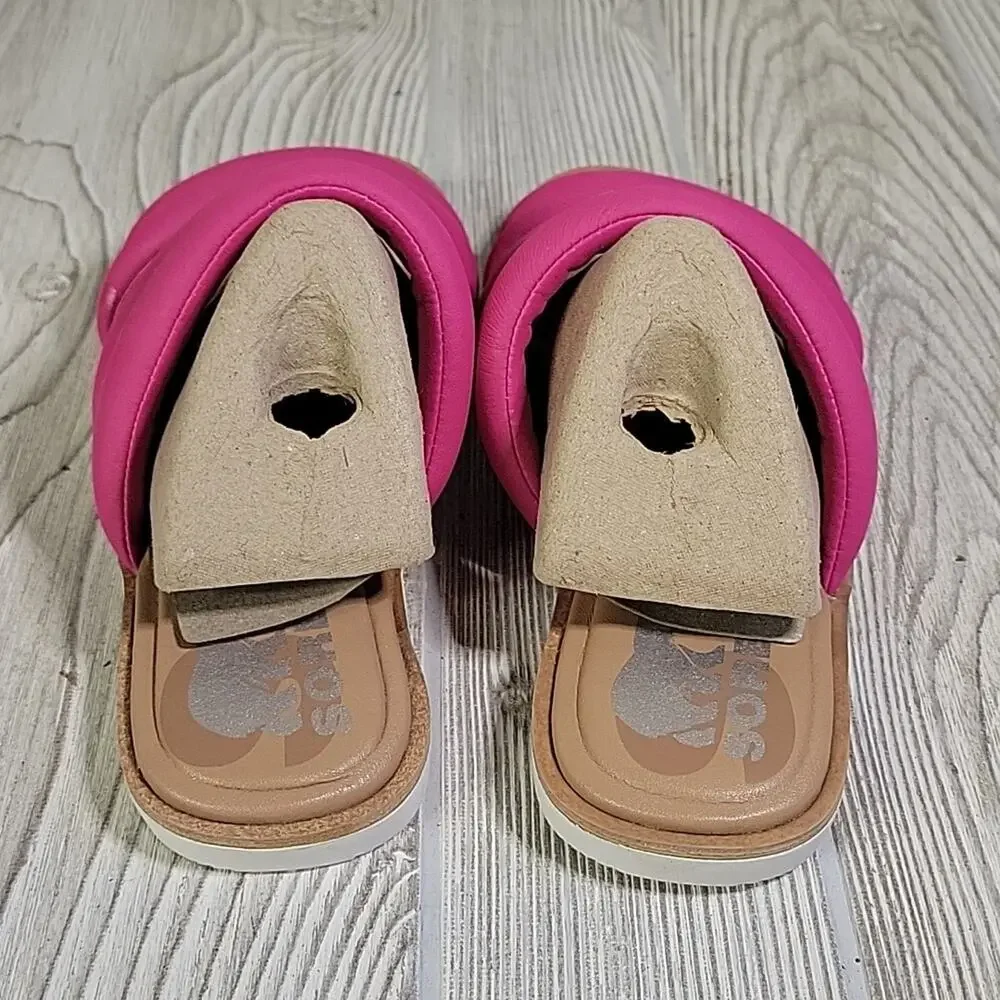 Sorel Ella II Puff Slide Fuchsia Fizz Sandal Womens Size 5.5 NEW
